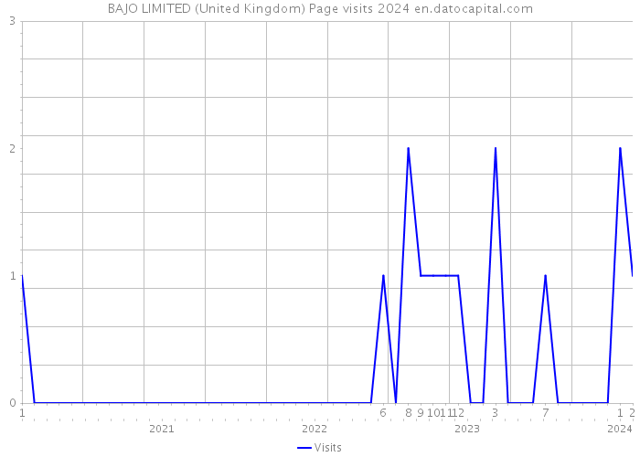 BAJO LIMITED (United Kingdom) Page visits 2024 