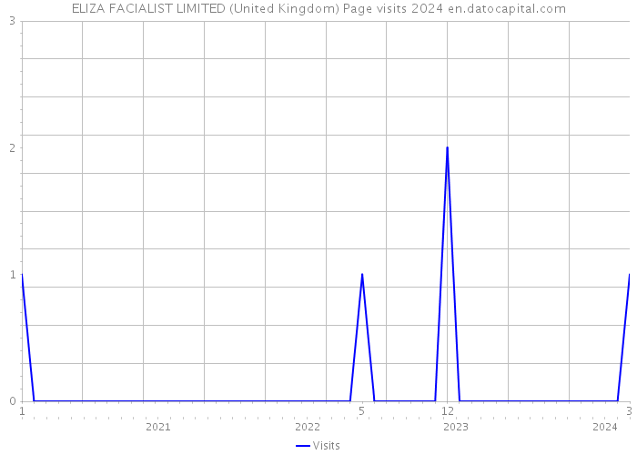 ELIZA FACIALIST LIMITED (United Kingdom) Page visits 2024 