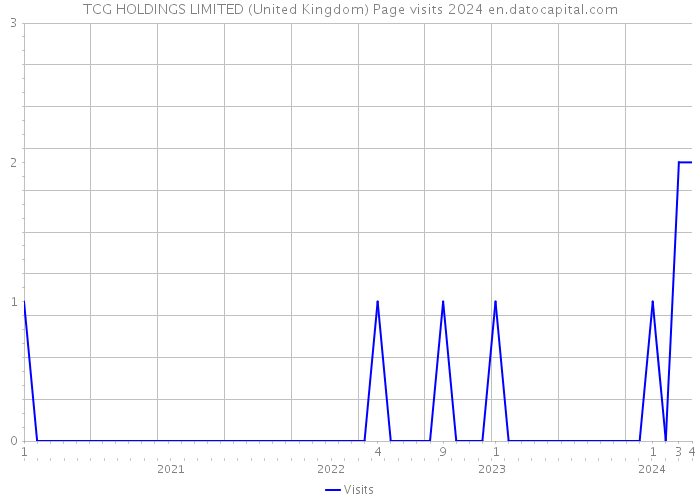 TCG HOLDINGS LIMITED (United Kingdom) Page visits 2024 