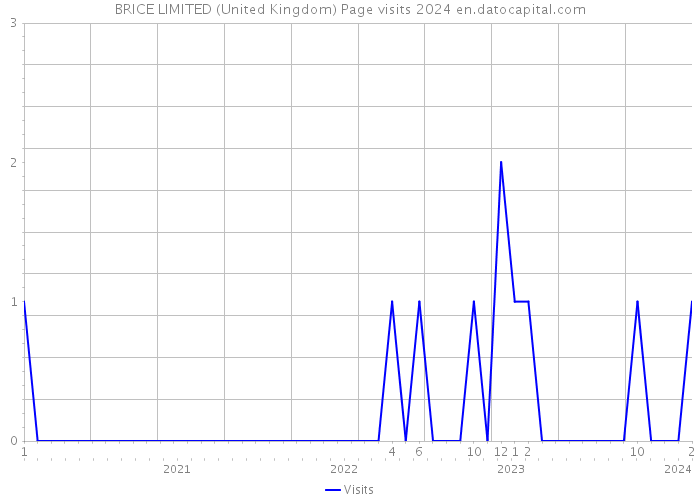 BRICE LIMITED (United Kingdom) Page visits 2024 