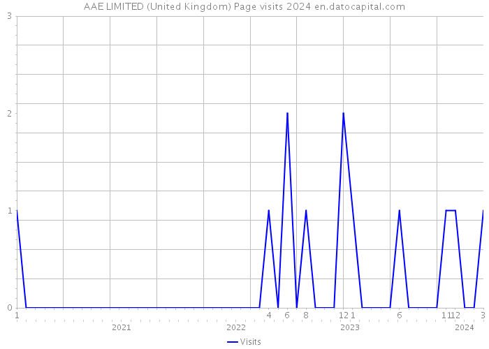AAE LIMITED (United Kingdom) Page visits 2024 