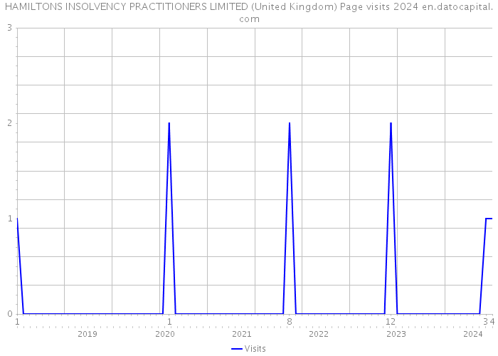 HAMILTONS INSOLVENCY PRACTITIONERS LIMITED (United Kingdom) Page visits 2024 