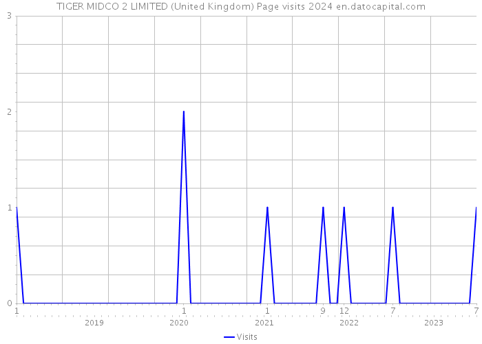 TIGER MIDCO 2 LIMITED (United Kingdom) Page visits 2024 
