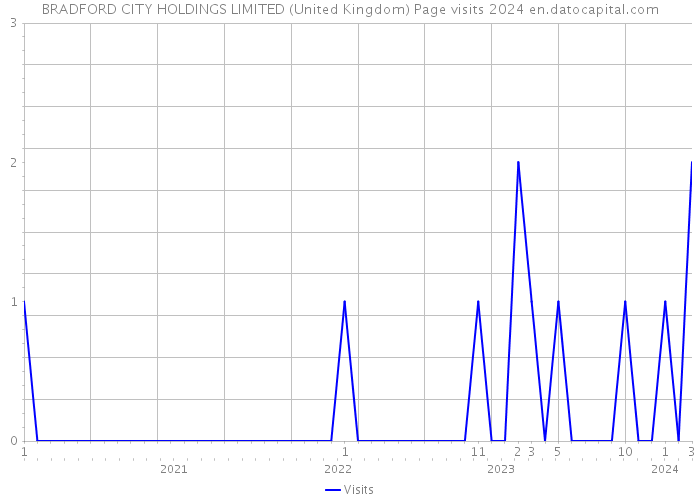 BRADFORD CITY HOLDINGS LIMITED (United Kingdom) Page visits 2024 