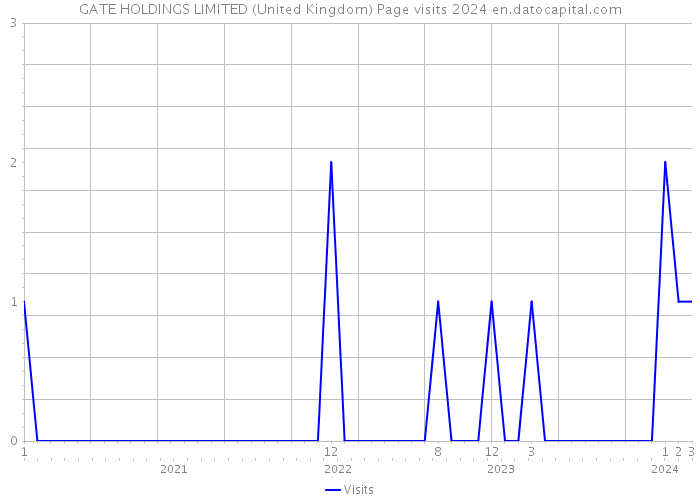 GATE HOLDINGS LIMITED (United Kingdom) Page visits 2024 