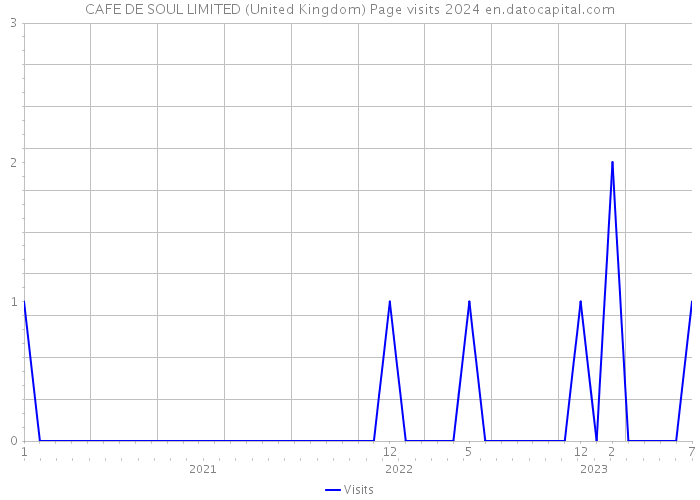 CAFE DE SOUL LIMITED (United Kingdom) Page visits 2024 