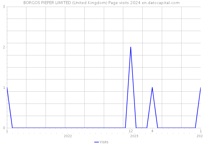 BORGOS PIEPER LIMITED (United Kingdom) Page visits 2024 