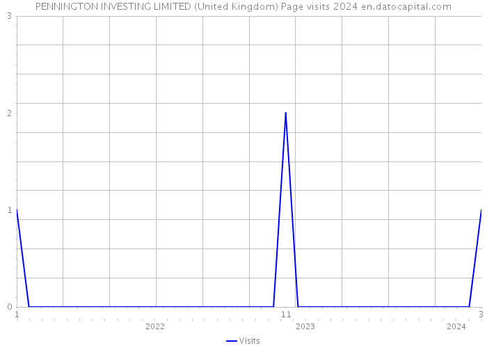 PENNINGTON INVESTING LIMITED (United Kingdom) Page visits 2024 