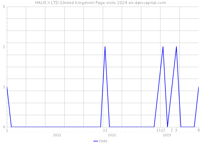 HAUS X LTD (United Kingdom) Page visits 2024 