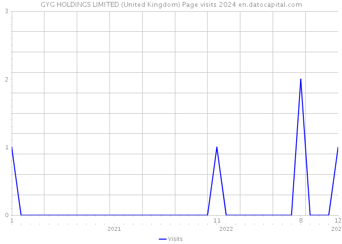 GYG HOLDINGS LIMITED (United Kingdom) Page visits 2024 