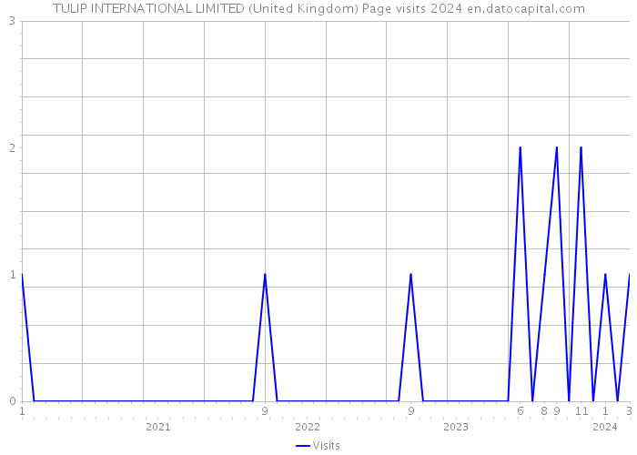 TULIP INTERNATIONAL LIMITED (United Kingdom) Page visits 2024 