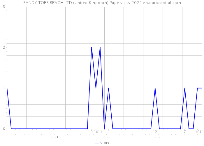 SANDY TOES BEACH LTD (United Kingdom) Page visits 2024 