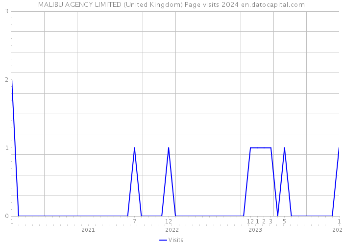 MALIBU AGENCY LIMITED (United Kingdom) Page visits 2024 