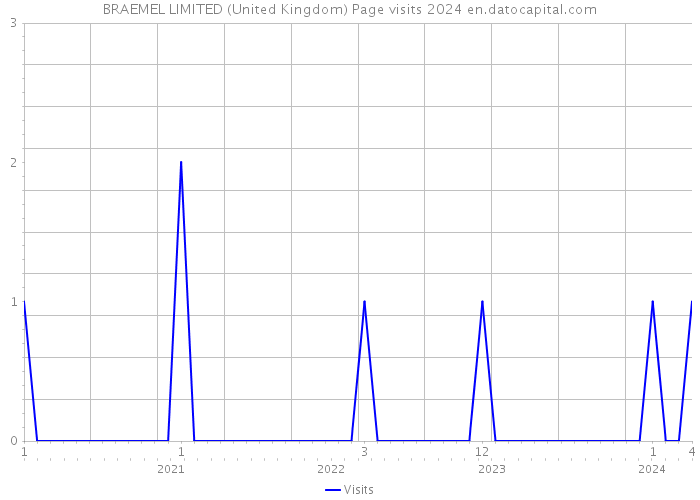 BRAEMEL LIMITED (United Kingdom) Page visits 2024 