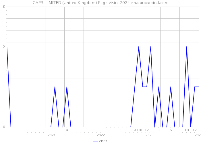 CAPRI LIMITED (United Kingdom) Page visits 2024 