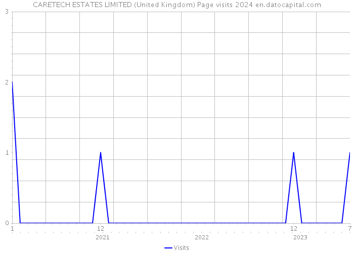 CARETECH ESTATES LIMITED (United Kingdom) Page visits 2024 