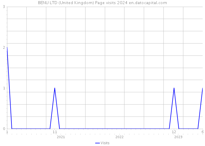 BENU LTD (United Kingdom) Page visits 2024 
