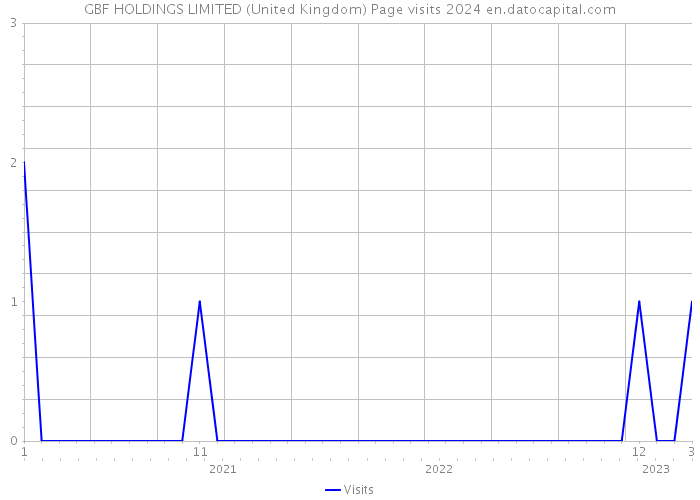 GBF HOLDINGS LIMITED (United Kingdom) Page visits 2024 