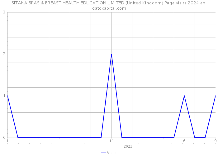 SITANA BRAS & BREAST HEALTH EDUCATION LIMITED (United Kingdom) Page visits 2024 