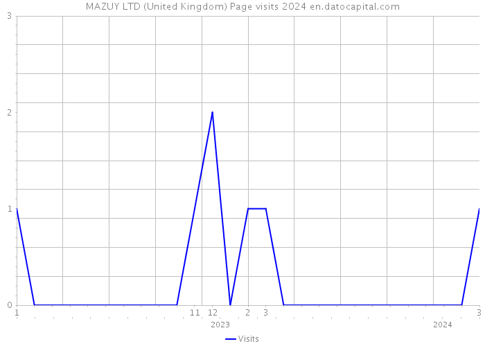 MAZUY LTD (United Kingdom) Page visits 2024 