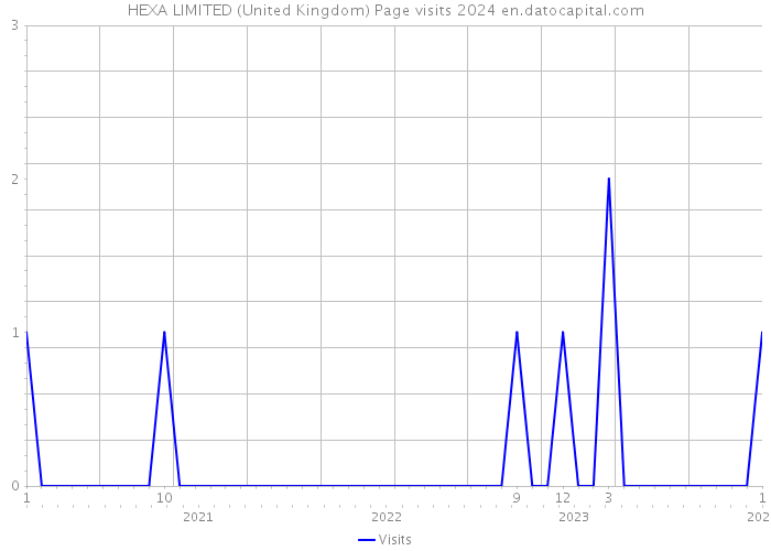 HEXA LIMITED (United Kingdom) Page visits 2024 
