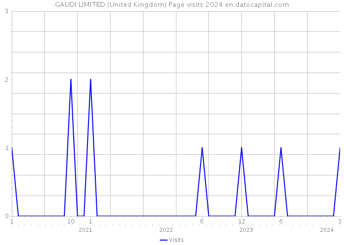 GAUDI LIMITED (United Kingdom) Page visits 2024 