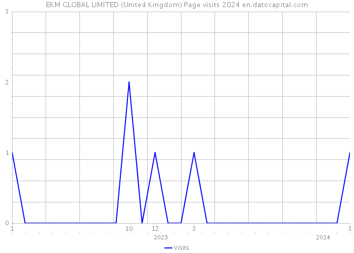 EKM GLOBAL LIMITED (United Kingdom) Page visits 2024 