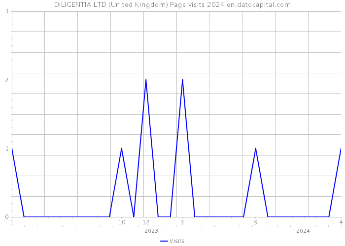 DILIGENTIA LTD (United Kingdom) Page visits 2024 