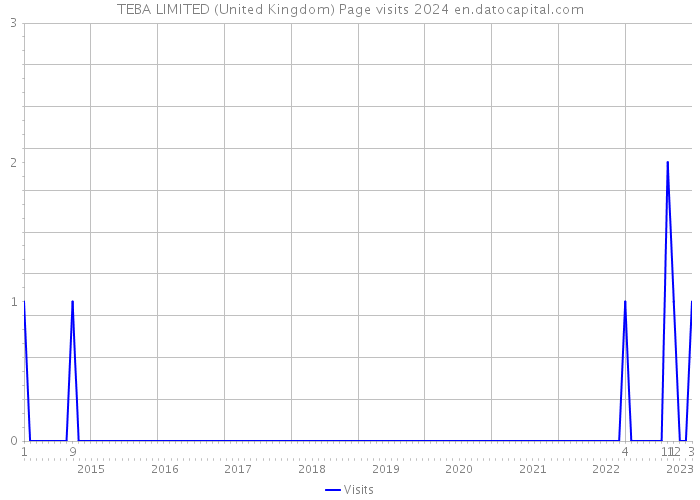 TEBA LIMITED (United Kingdom) Page visits 2024 