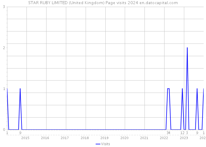 STAR RUBY LIMITED (United Kingdom) Page visits 2024 
