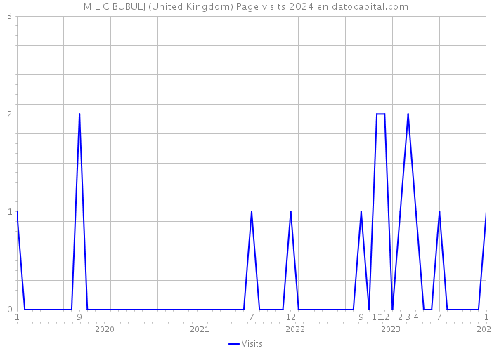 MILIC BUBULJ (United Kingdom) Page visits 2024 