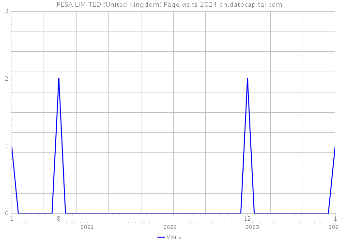 PESA LIMITED (United Kingdom) Page visits 2024 