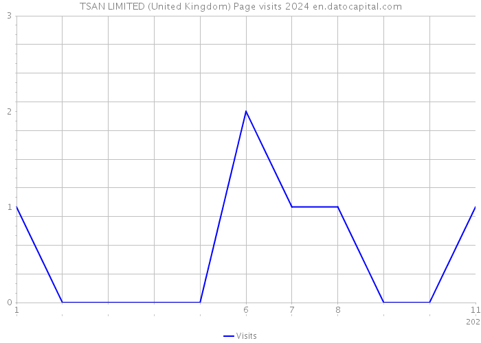 TSAN LIMITED (United Kingdom) Page visits 2024 