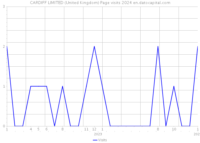 CARDIFF LIMITED (United Kingdom) Page visits 2024 