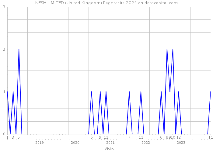 NESH LIMITED (United Kingdom) Page visits 2024 