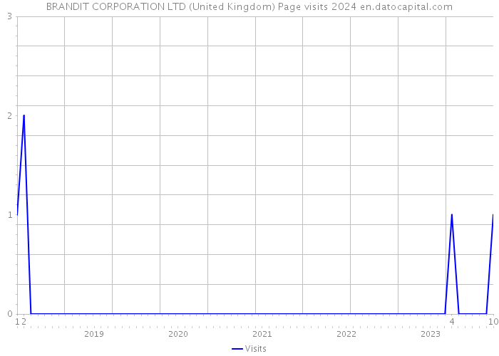 BRANDIT CORPORATION LTD (United Kingdom) Page visits 2024 