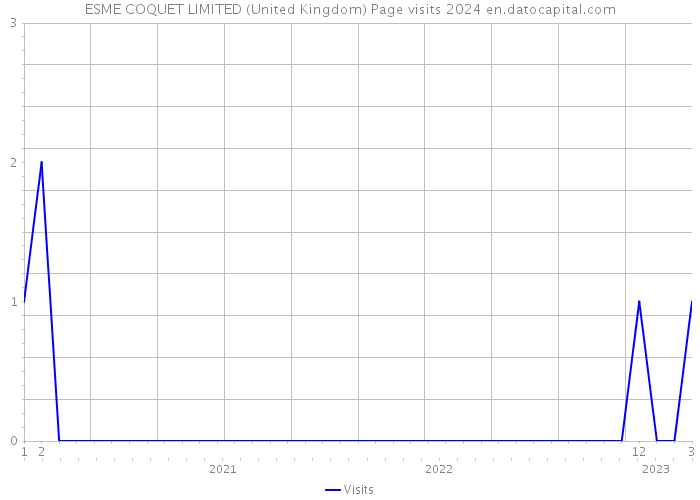 ESME COQUET LIMITED (United Kingdom) Page visits 2024 