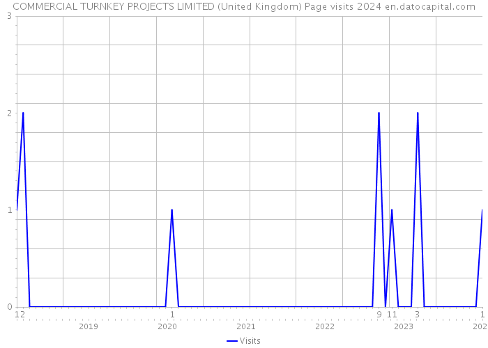 COMMERCIAL TURNKEY PROJECTS LIMITED (United Kingdom) Page visits 2024 