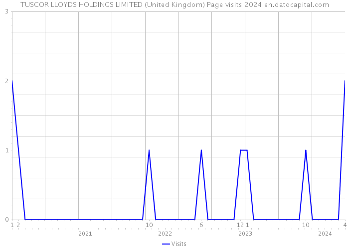 TUSCOR LLOYDS HOLDINGS LIMITED (United Kingdom) Page visits 2024 