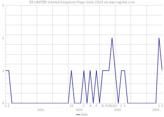 E3 LIMITED (United Kingdom) Page visits 2024 