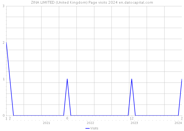 ZINA LIMITED (United Kingdom) Page visits 2024 