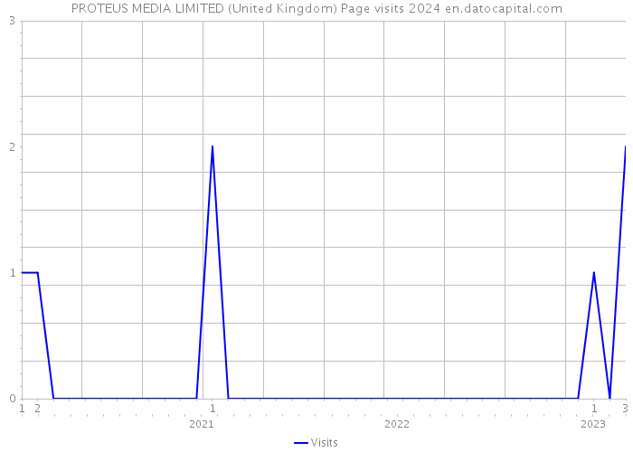 PROTEUS MEDIA LIMITED (United Kingdom) Page visits 2024 