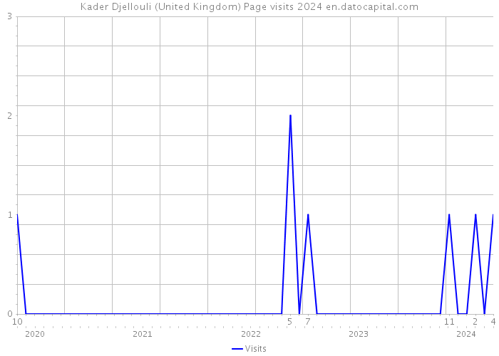 Kader Djellouli (United Kingdom) Page visits 2024 
