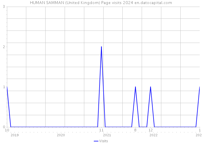 HUMAN SAMMAN (United Kingdom) Page visits 2024 