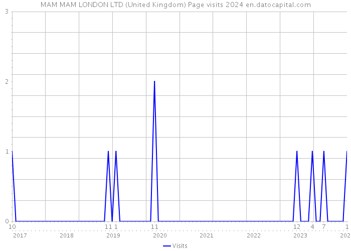 MAM MAM LONDON LTD (United Kingdom) Page visits 2024 