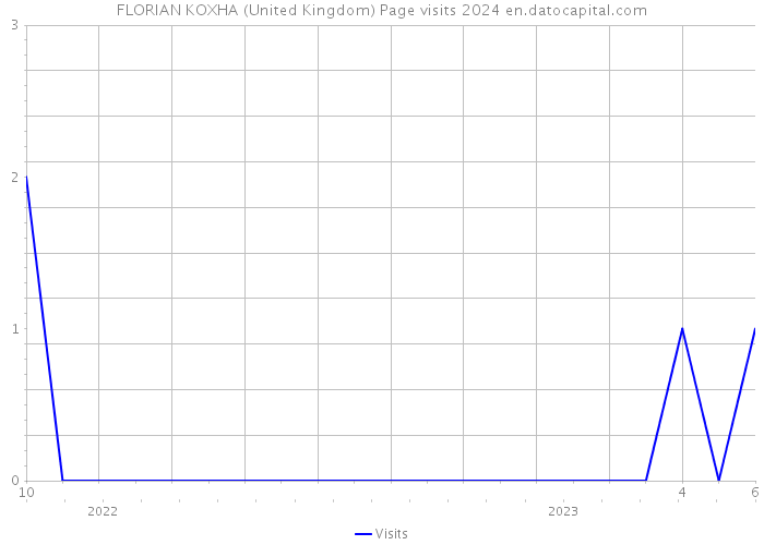 FLORIAN KOXHA (United Kingdom) Page visits 2024 