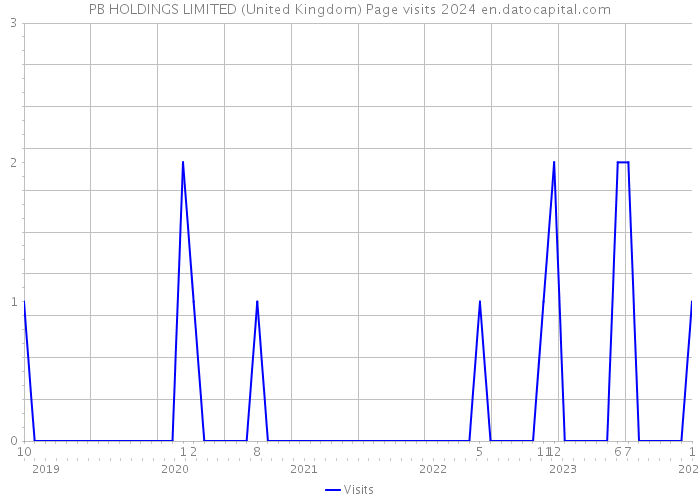 PB HOLDINGS LIMITED (United Kingdom) Page visits 2024 