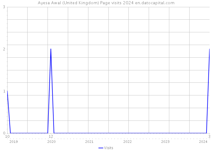 Ayesa Awal (United Kingdom) Page visits 2024 