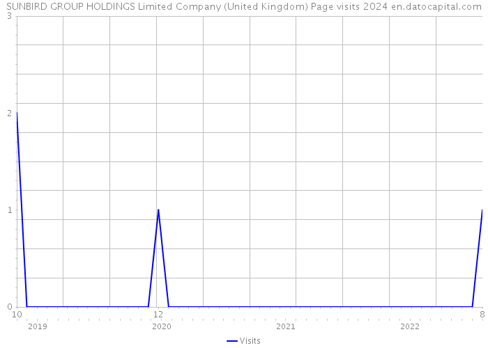 SUNBIRD GROUP HOLDINGS Limited Company (United Kingdom) Page visits 2024 