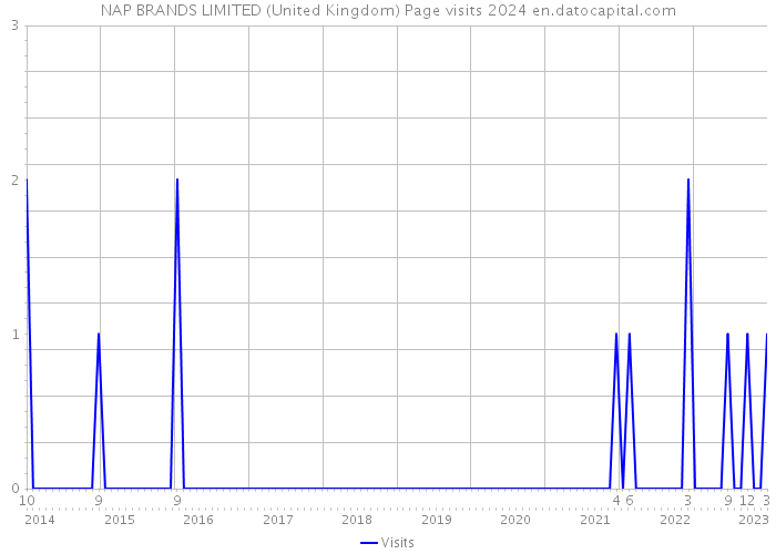 NAP BRANDS LIMITED (United Kingdom) Page visits 2024 